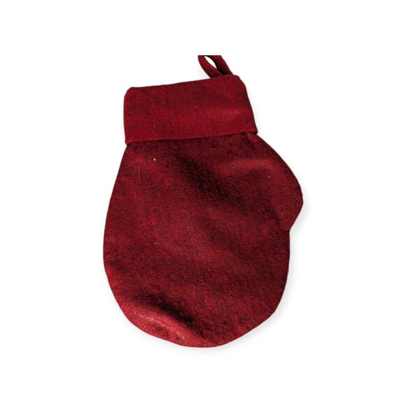 Felt Mitten Reindeer Christmas Stocking 11" x 8" - Picture 2 of 7